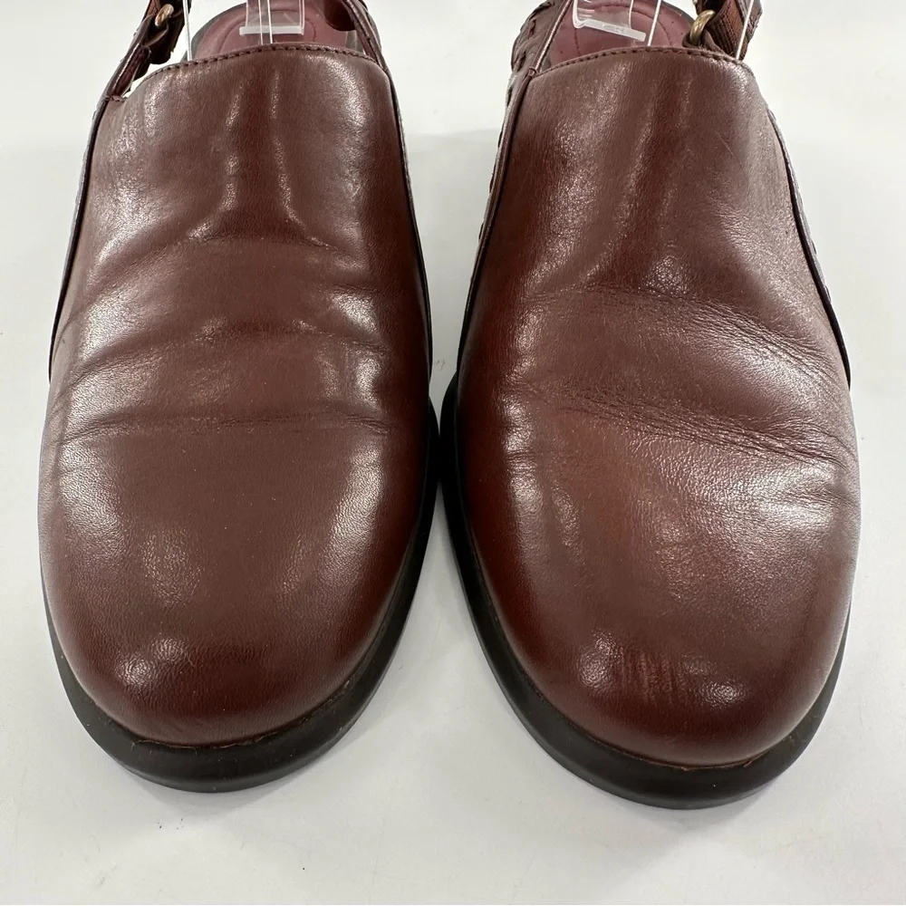 Naturalizer womens heels size 7.5 brown leather vintage 80s 90s slingback - Picture 4 of 13